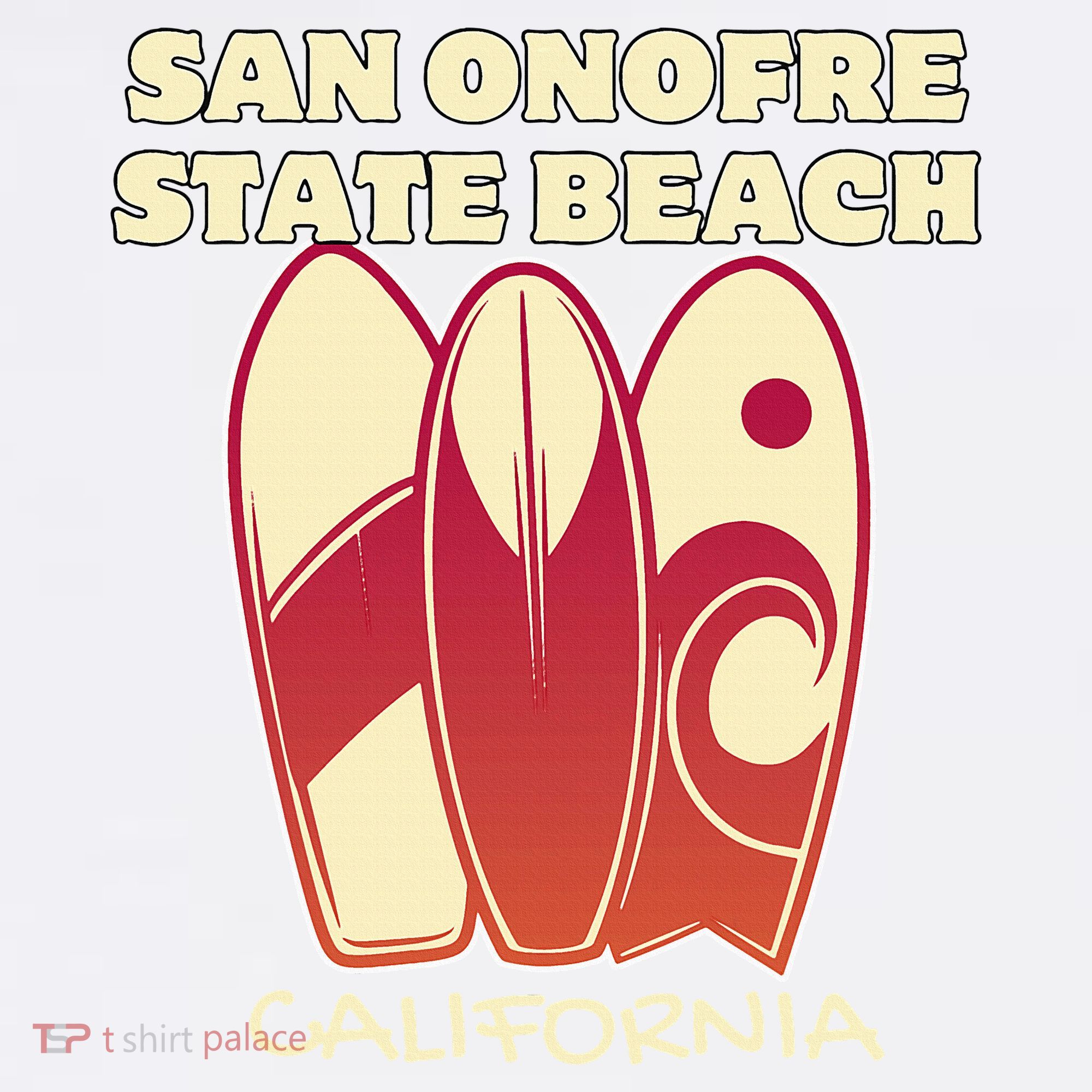 San Onofre Beach California Surfing Vintage Surfboards T-Shirt