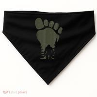 Sasquatch Or Bigfoot In The Forest Footprint USA-Made Doggie Bandana thumb 0