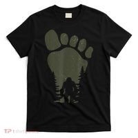 Sasquatch Or Bigfoot In The Forest Footprint T-Shirt thumb 0