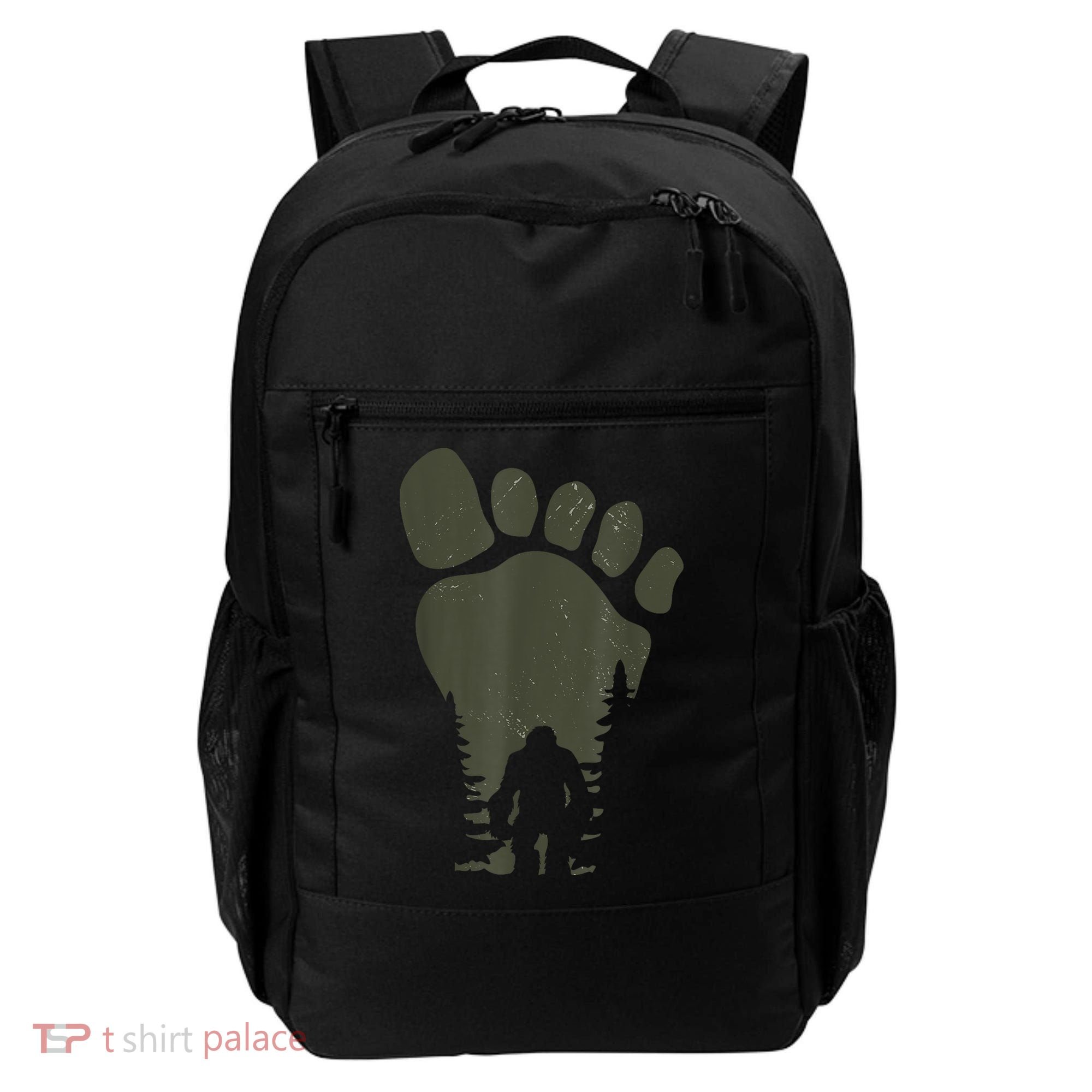Sasquatch Or Bigfoot In The Forest Footprint Backpack