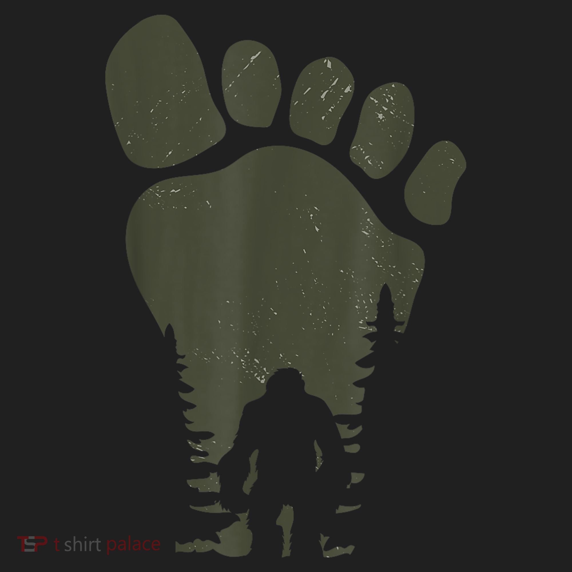 Sasquatch Or Bigfoot In The Forest Footprint Beanie