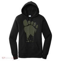 Sasquatch Or Bigfoot In The Forest Footprint Women's Hoodie thumb 0