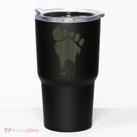 Sasquatch Or Bigfoot In The Forest Footprint Tumbler thumb 0