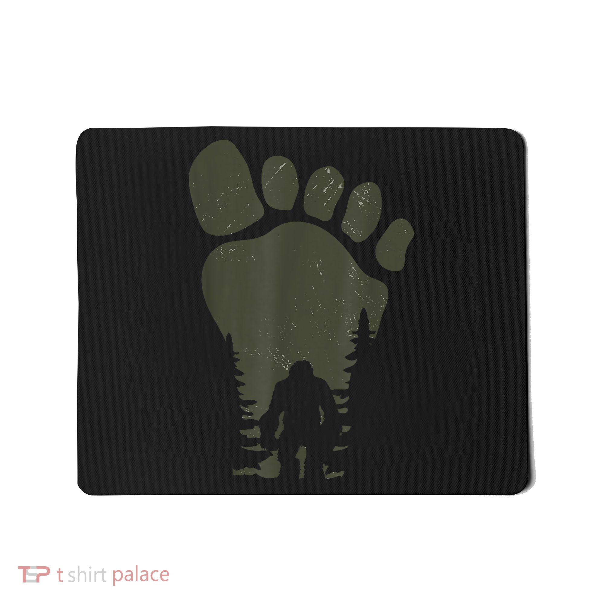 Sasquatch Or Bigfoot In The Forest Footprint Mousepad