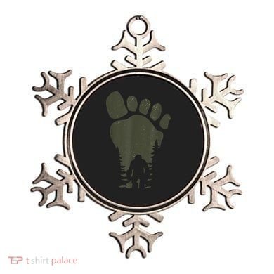 Sasquatch Or Bigfoot In The Forest Footprint Ornament