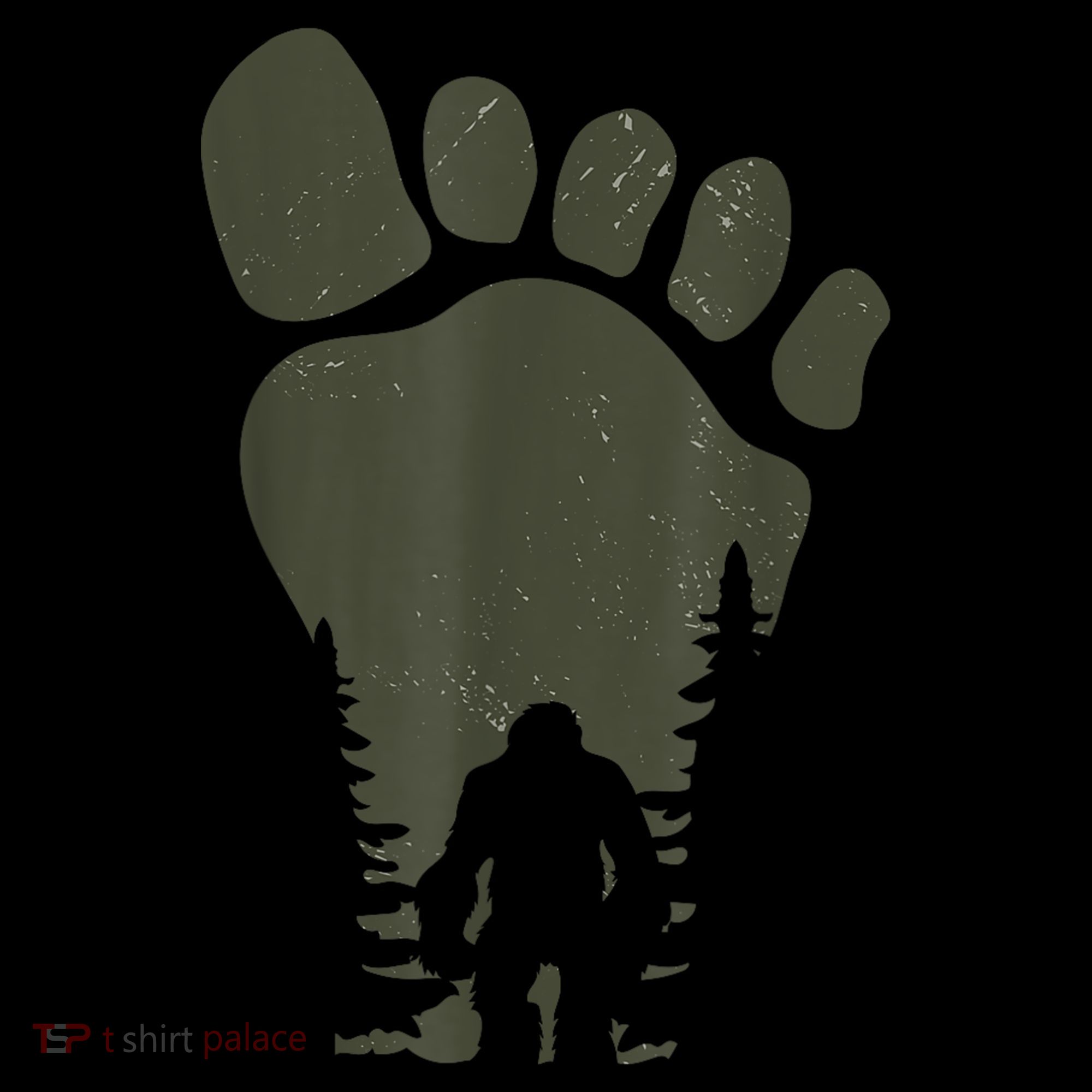 Sasquatch Or Bigfoot In The Forest Footprint Women's Tank Top
