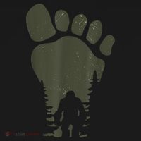 Sasquatch Or Bigfoot In The Forest Footprint Baby Bodysuit thumb 2