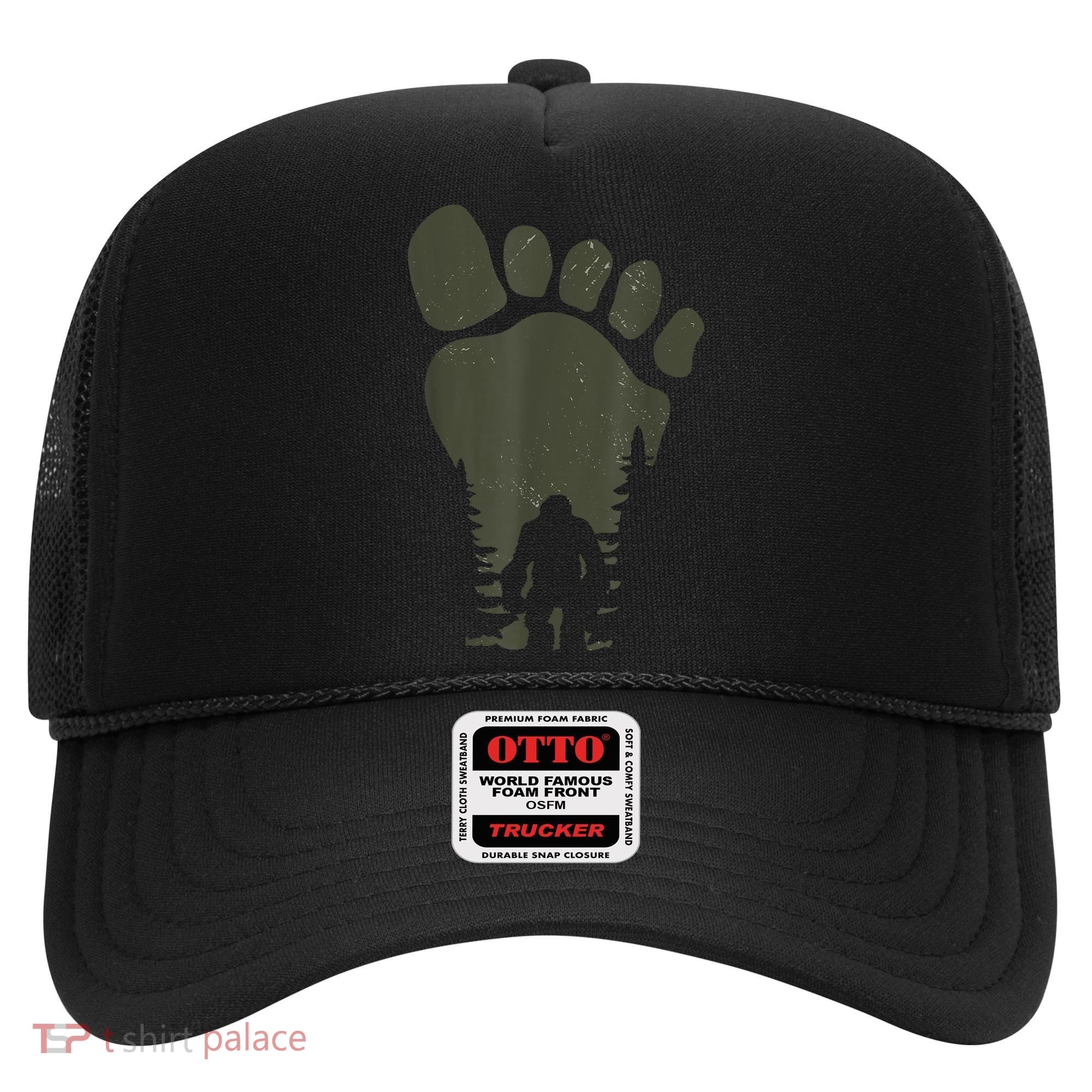 Sasquatch Or Bigfoot In The Forest Footprint Hat