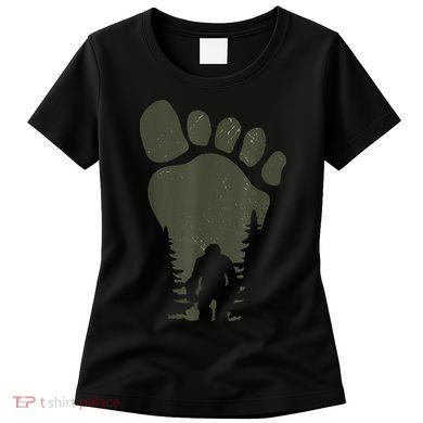 Sasquatch Or Bigfoot In The Forest Footprint Women's T-Shirt