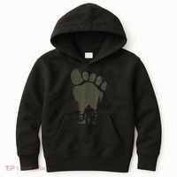 Sasquatch Or Bigfoot In The Forest Footprint Kids Hoodie thumb 0