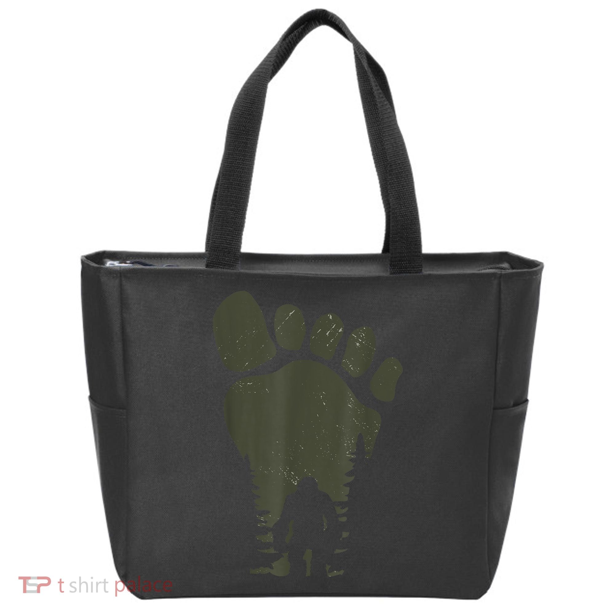 Sasquatch Or Bigfoot In The Forest Footprint Tote Bag