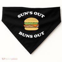 Suns Out Buns Out Bbq Hamburger Gift USA-Made Doggie Bandana thumb 0
