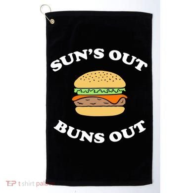 Suns Out Buns Out Bbq Hamburger Gift Golf Towel