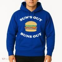 Suns Out Buns Out Bbq Hamburger Gift Hoodie thumb 2