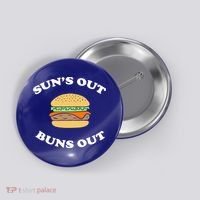 Suns Out Buns Out Bbq Hamburger Gift Button thumb 0
