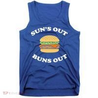 Suns Out Buns Out Bbq Hamburger Gift Tank Top thumb 0