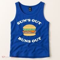 Suns Out Buns Out Bbq Hamburger Gift Tank Top thumb 2