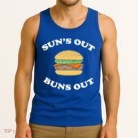 Suns Out Buns Out Bbq Hamburger Gift Tank Top thumb 3