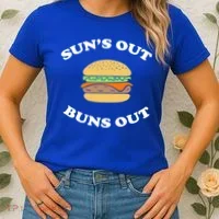 Suns Out Buns Out Bbq Hamburger Gift Women's T-Shirt thumb 2