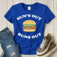 Suns Out Buns Out Bbq Hamburger Gift Women's T-Shirt thumb 3
