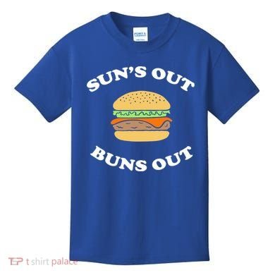 Suns Out Buns Out Bbq Hamburger Gift Kids T-Shirt