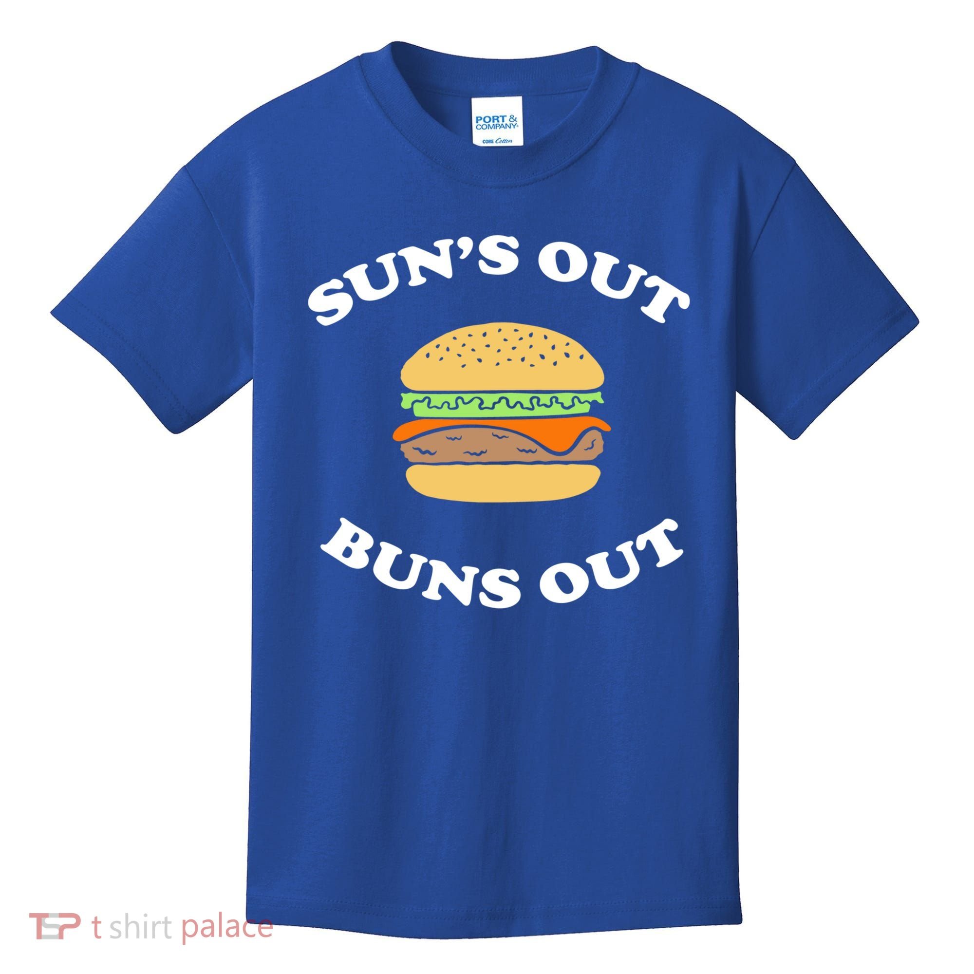 Suns Out Buns Out Bbq Hamburger Gift Kids T-Shirt