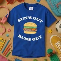 Suns Out Buns Out Bbq Hamburger Gift Kids T-Shirt thumb 3