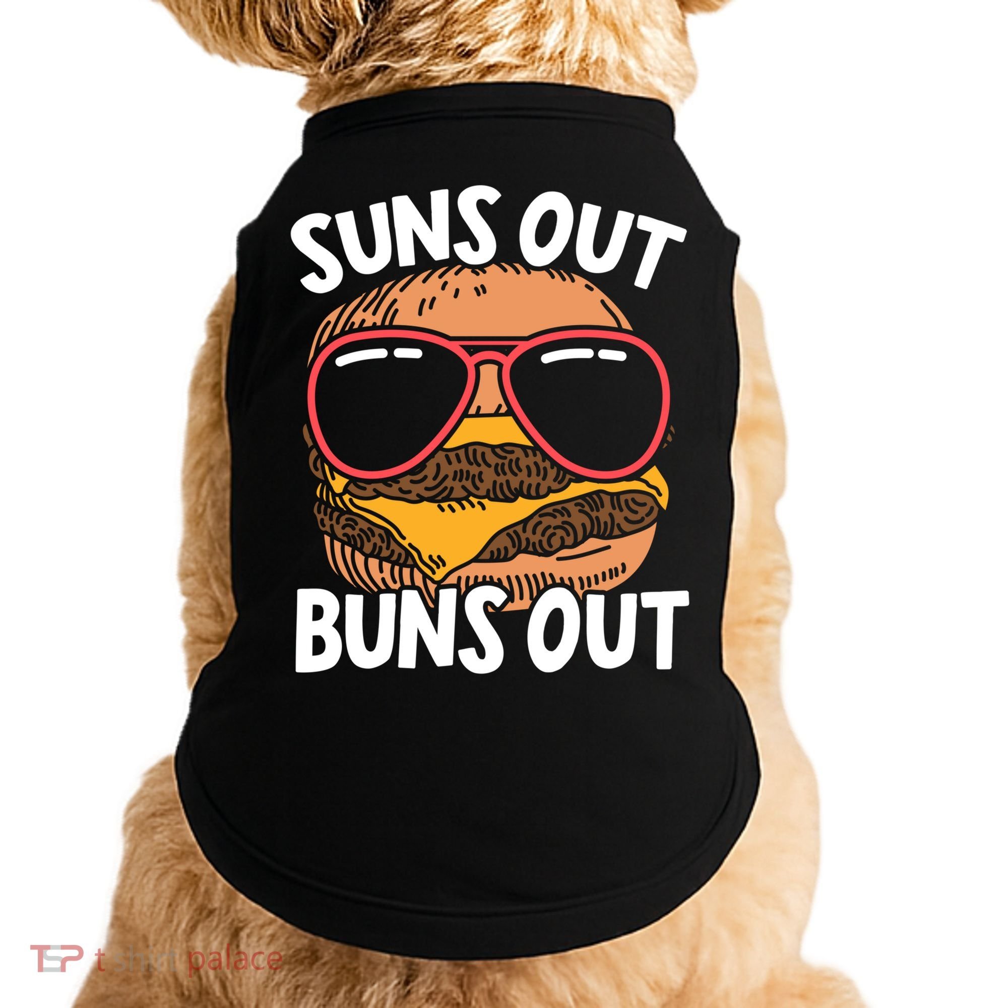 Suns Out Buns Out Burger Hamburger Foodie Buns Cheeseburger Cute Gift Doggie Tank