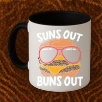 Suns Out Buns Out Burger Hamburger Foodie Buns Cheeseburger Cute Gift Coffee Mug thumb 2