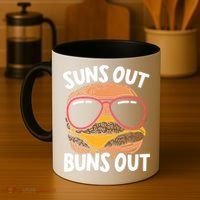 Suns Out Buns Out Burger Hamburger Foodie Buns Cheeseburger Cute Gift Coffee Mug thumb 4