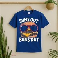 Suns Out Buns Out Burger Hamburger Foodie Buns Cheeseburger Cute Gift T-Shirt thumb 2