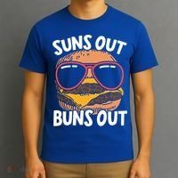 Suns Out Buns Out Burger Hamburger Foodie Buns Cheeseburger Cute Gift T-Shirt thumb 3