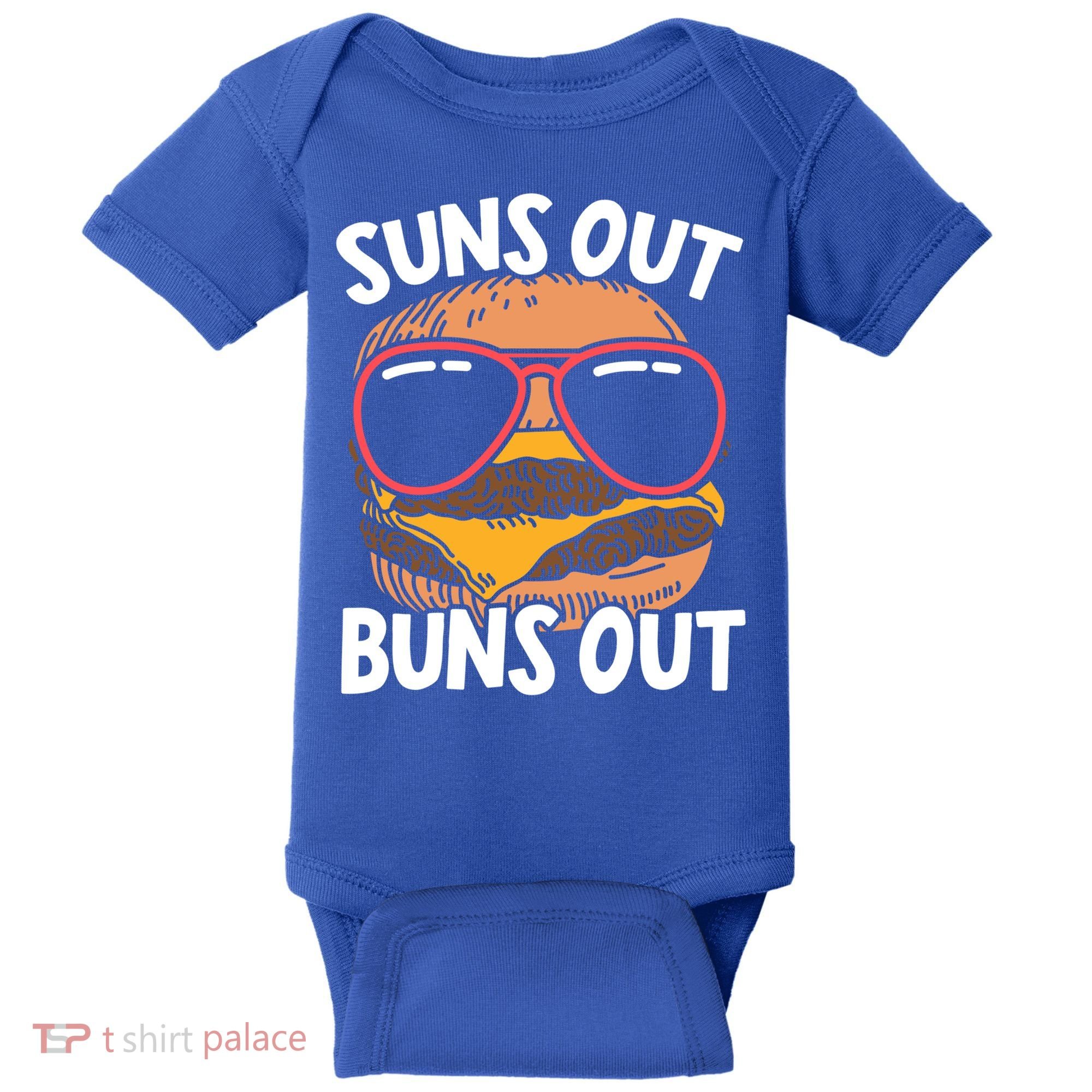 Suns Out Buns Out Burger Hamburger Foodie Buns Cheeseburger Cute Gift Baby Bodysuit