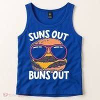 Suns Out Buns Out Burger Hamburger Foodie Buns Cheeseburger Cute Gift Tank Top thumb 2