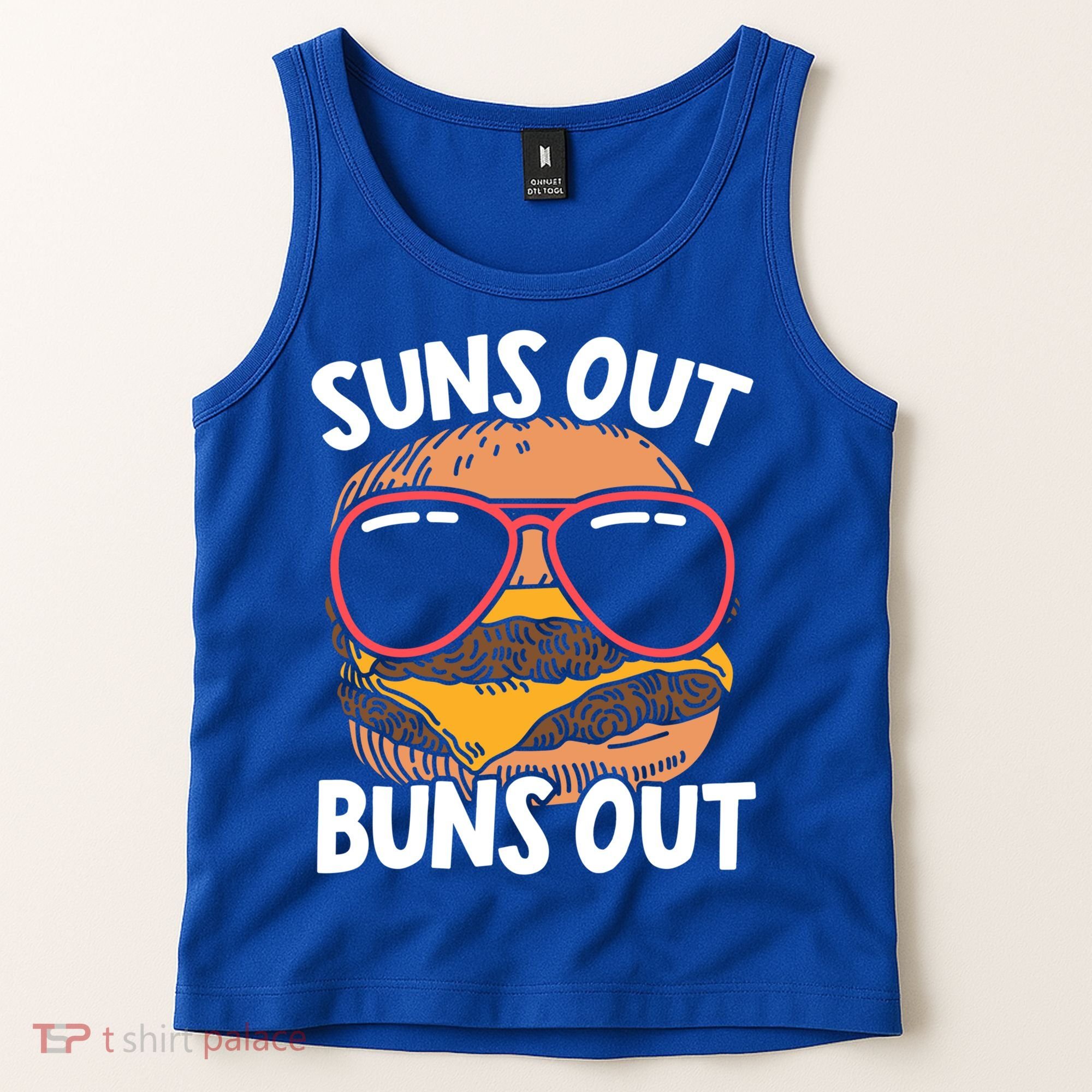 Suns Out Buns Out Burger Hamburger Foodie Buns Cheeseburger Cute Gift Tank Top