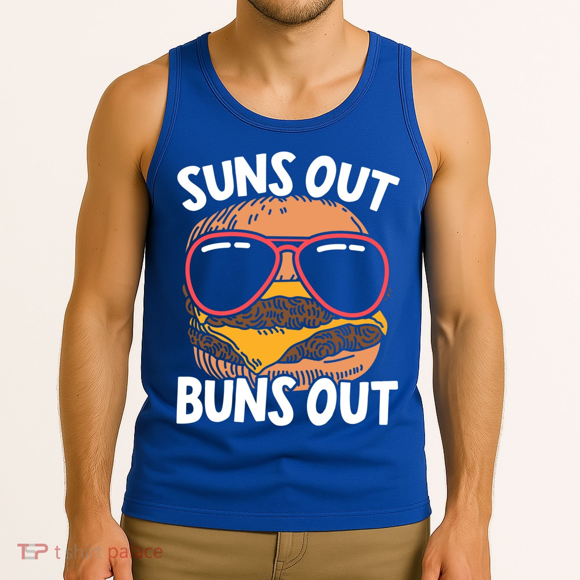 Suns Out Buns Out Burger Hamburger Foodie Buns Cheeseburger Cute Gift Tank Top
