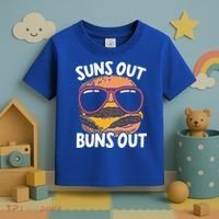 Suns Out Buns Out Burger Hamburger Foodie Buns Cheeseburger Cute Gift Toddler T-Shirt thumb 3