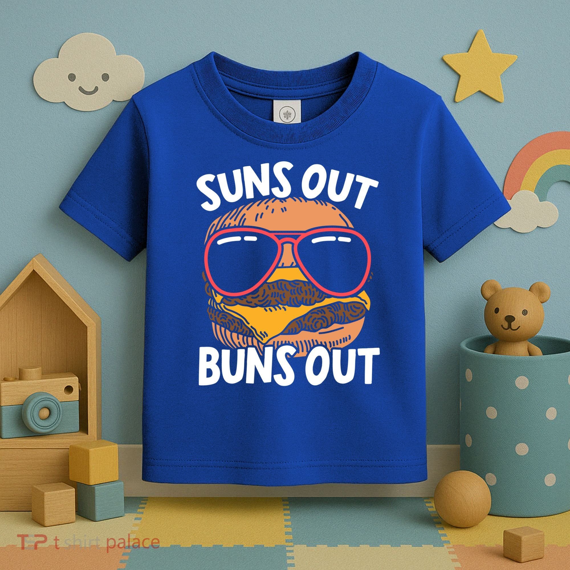 Suns Out Buns Out Burger Hamburger Foodie Buns Cheeseburger Cute Gift Toddler T-Shirt