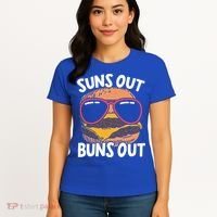 Suns Out Buns Out Burger Hamburger Foodie Buns Cheeseburger Cute Gift Women's T-Shirt thumb 4