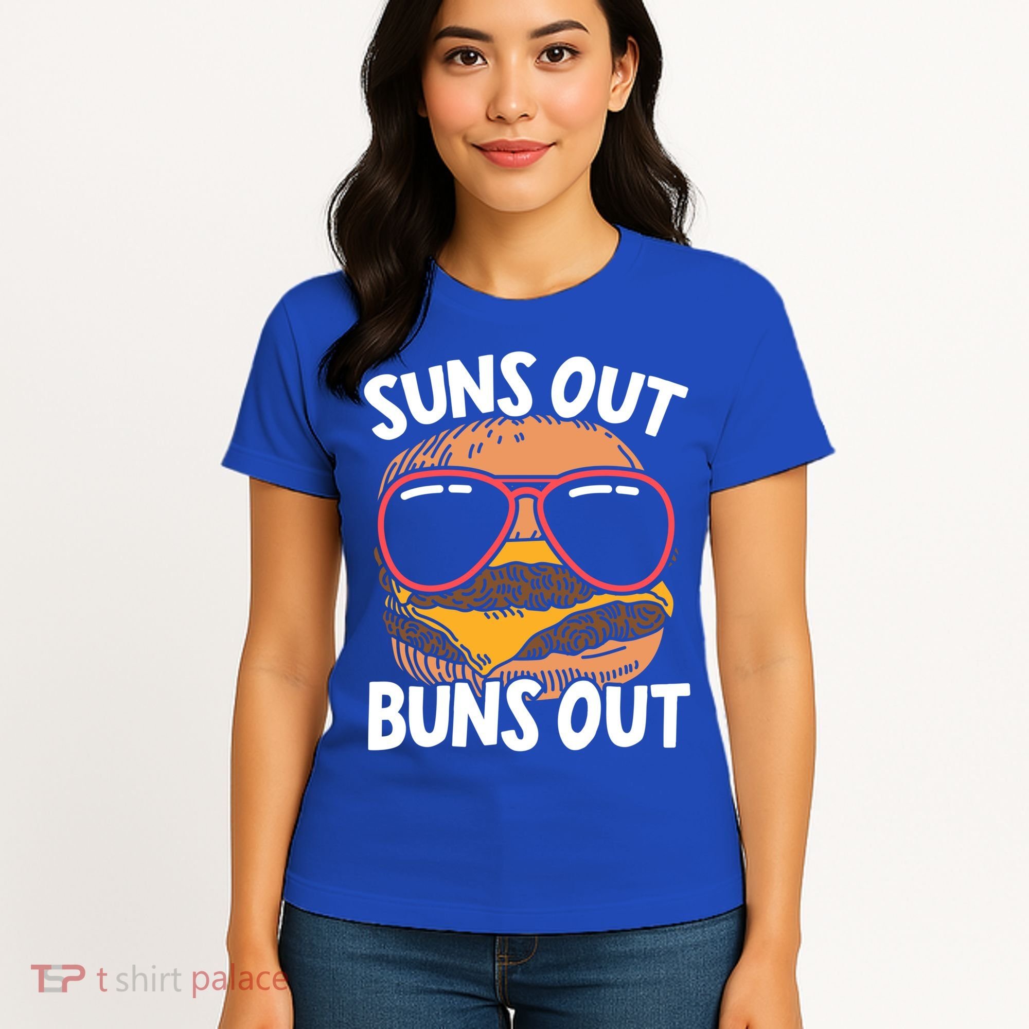 Suns Out Buns Out Burger Hamburger Foodie Buns Cheeseburger Cute Gift Women's T-Shirt