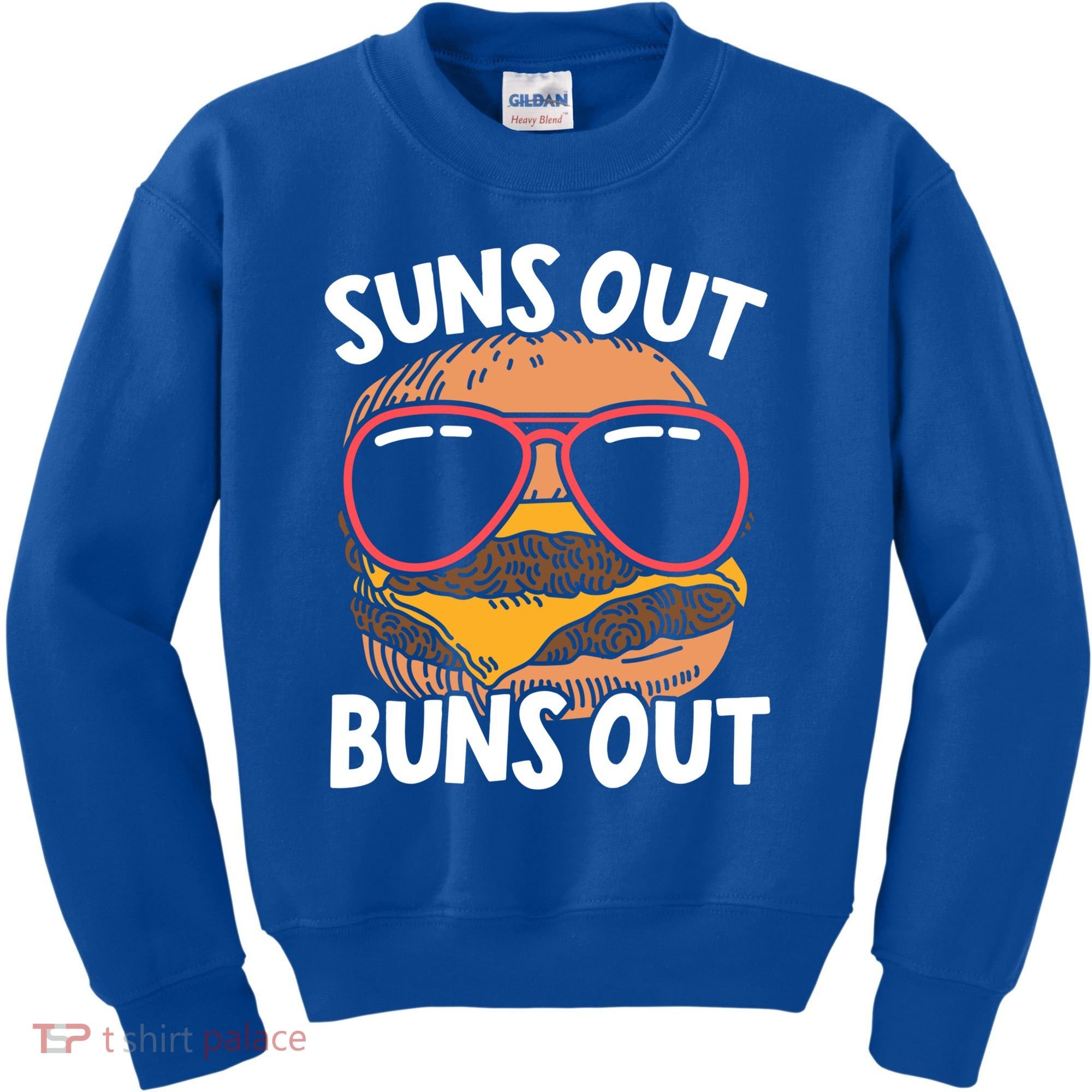 Suns Out Buns Out Burger Hamburger Foodie Buns Cheeseburger Cute Gift Kids Sweatshirt