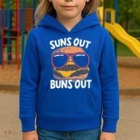 Suns Out Buns Out Burger Hamburger Foodie Buns Cheeseburger Cute Gift Kids Hoodie thumb 3