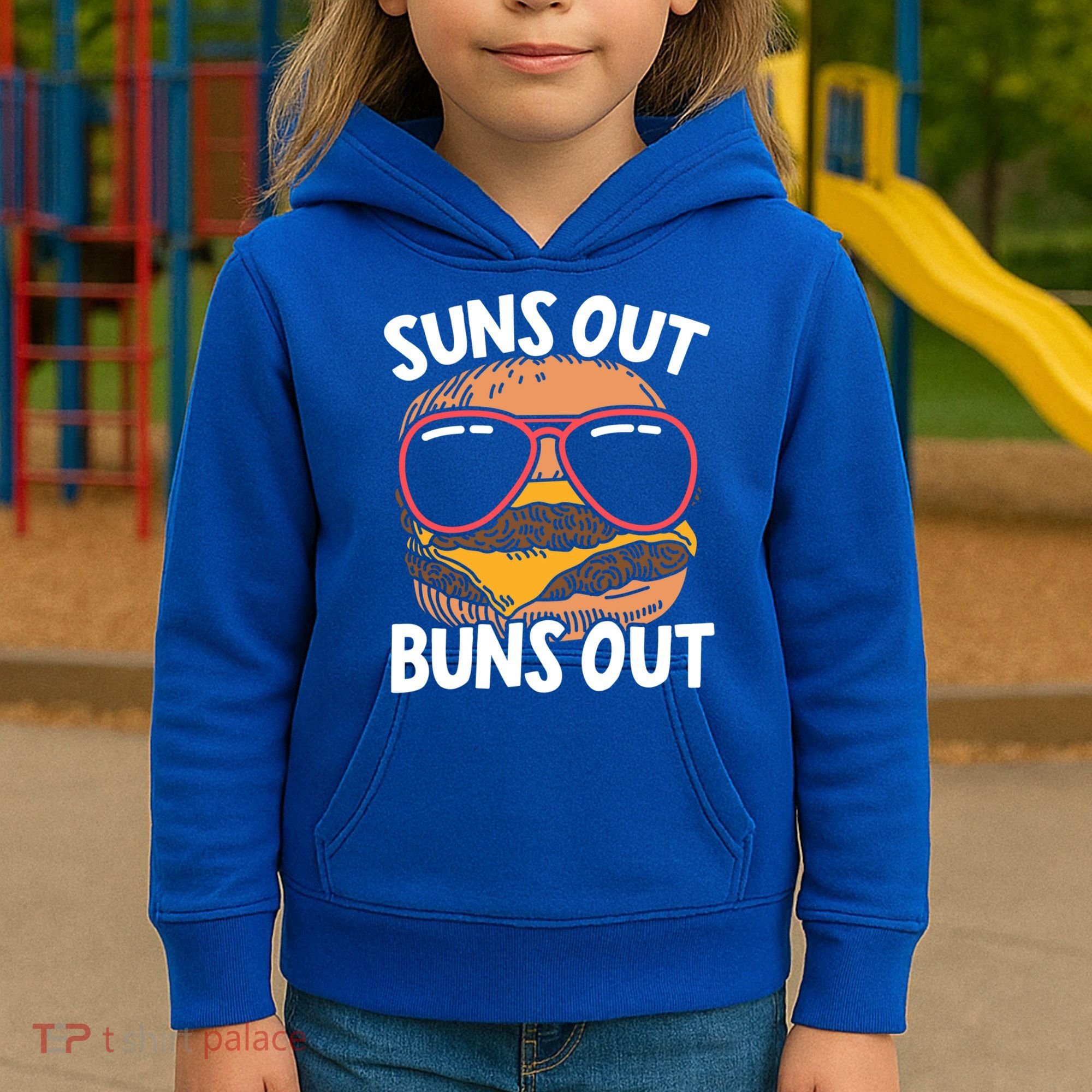 Suns Out Buns Out Burger Hamburger Foodie Buns Cheeseburger Cute Gift Kids Hoodie