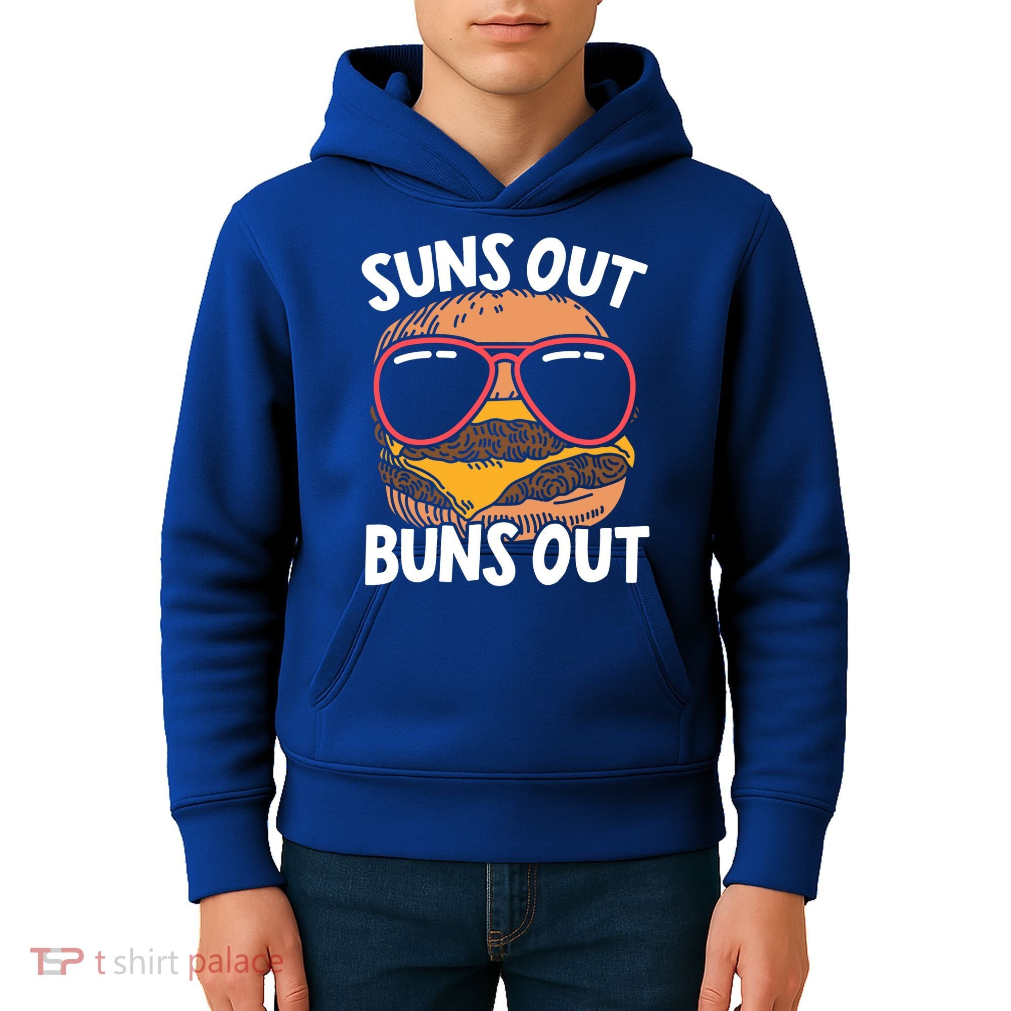 Suns Out Buns Out Burger Hamburger Foodie Buns Cheeseburger Cute Gift Kids Hoodie