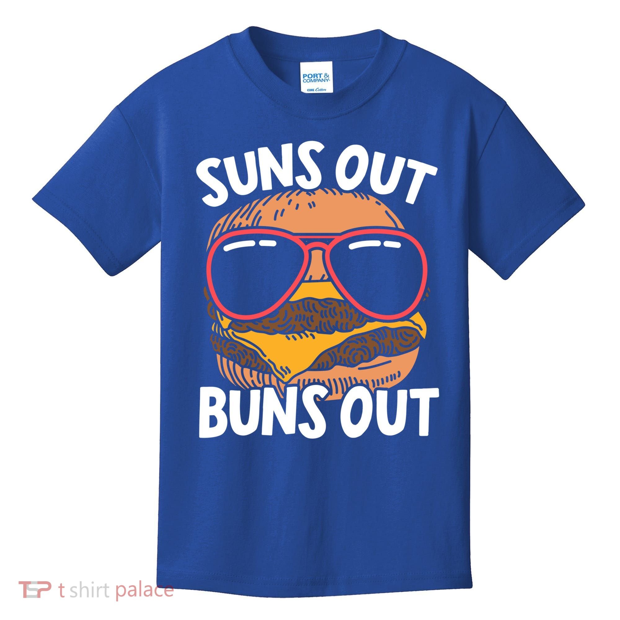 Suns Out Buns Out Burger Hamburger Foodie Buns Cheeseburger Cute Gift Kids T-Shirt