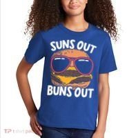 Suns Out Buns Out Burger Hamburger Foodie Buns Cheeseburger Cute Gift Kids T-Shirt thumb 2