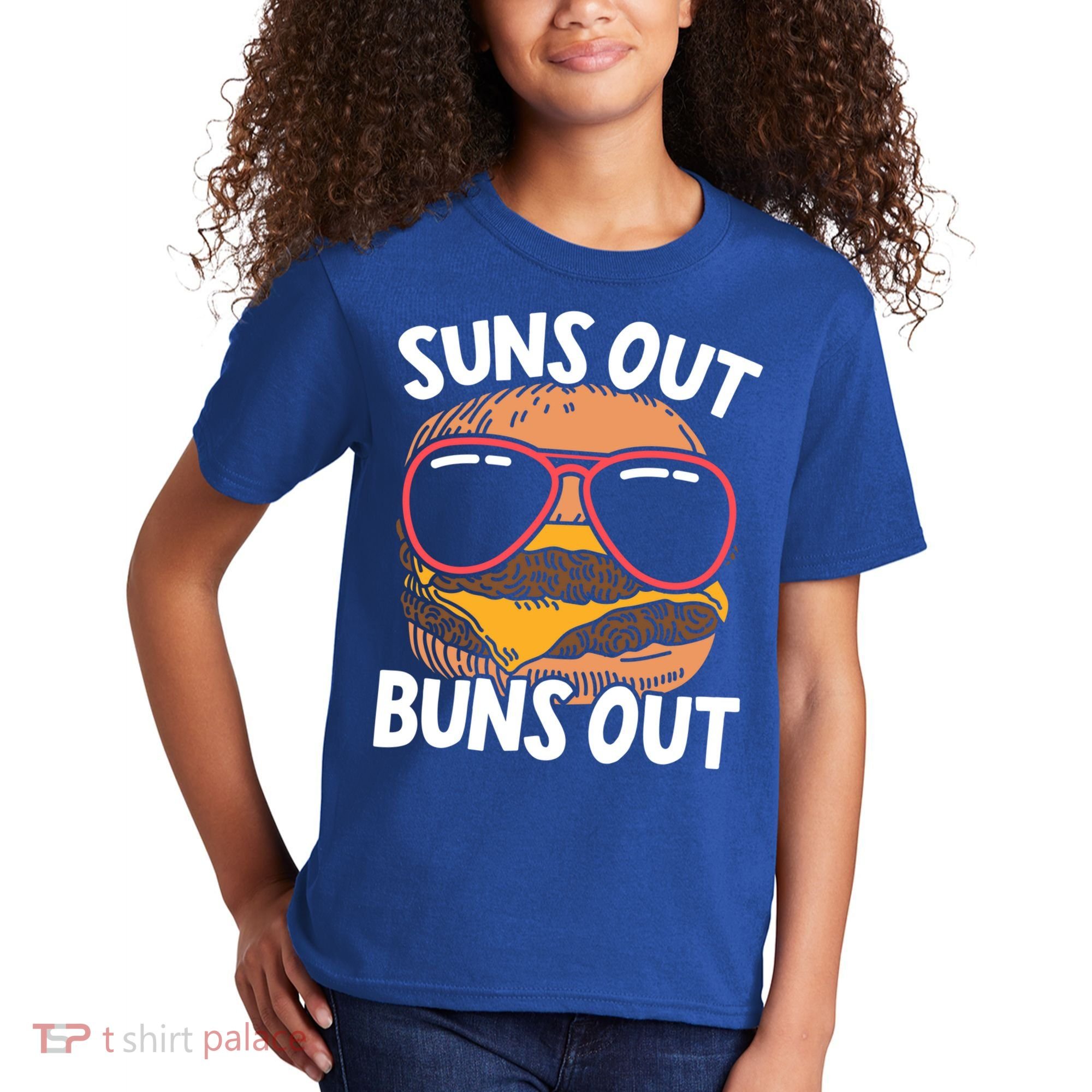Suns Out Buns Out Burger Hamburger Foodie Buns Cheeseburger Cute Gift Kids T-Shirt