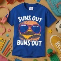 Suns Out Buns Out Burger Hamburger Foodie Buns Cheeseburger Cute Gift Kids T-Shirt thumb 3