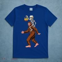 Skeleton On Bigfoot Funny Sasquatch Yeti Halloween Costume T-Shirt thumb 5