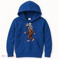 Skeleton On Bigfoot Funny Sasquatch Yeti Halloween Costume Kids Hoodie thumb 0